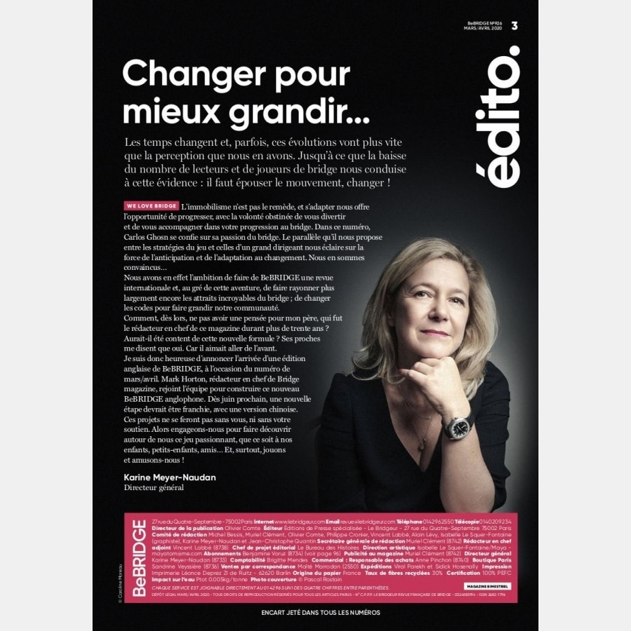 BeBRIDGE - Mars 2020 bri_journal926 Anciens numéros