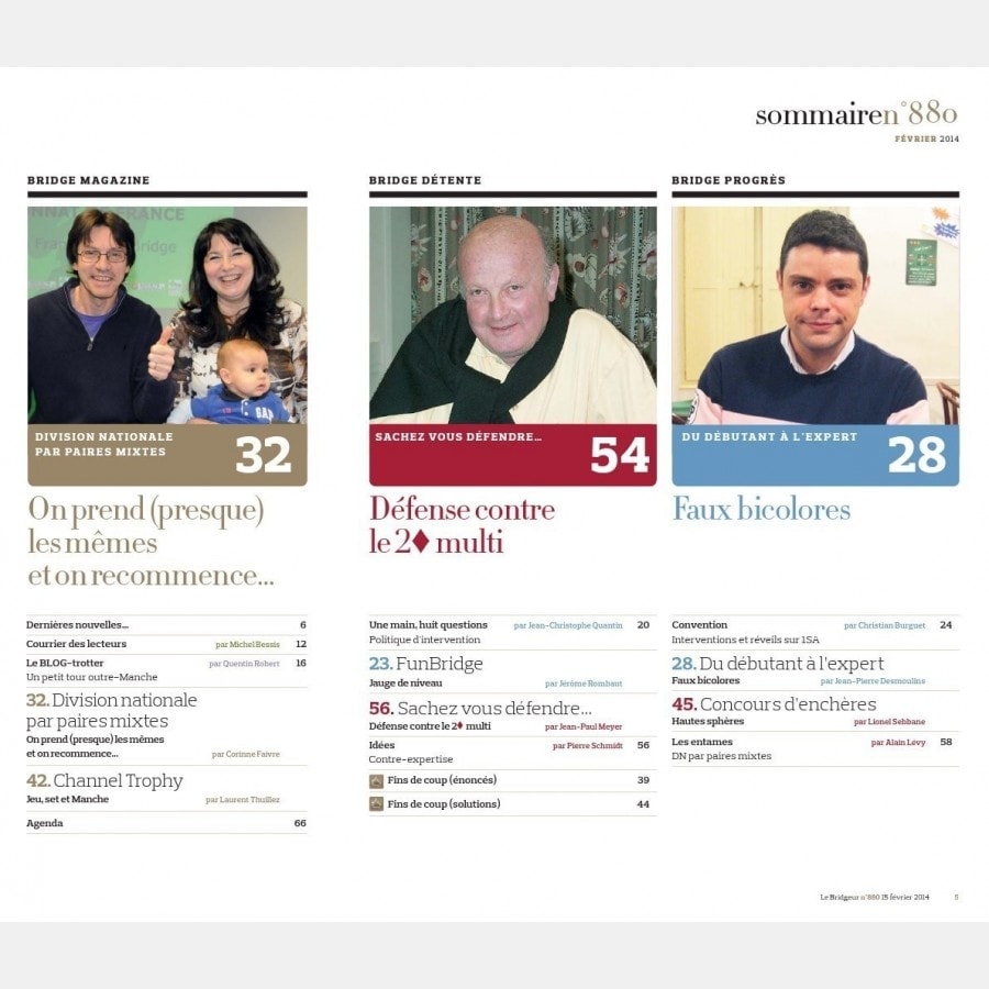 Le Bridgeur - Février 2014 bri_journal880 Anciens numéros