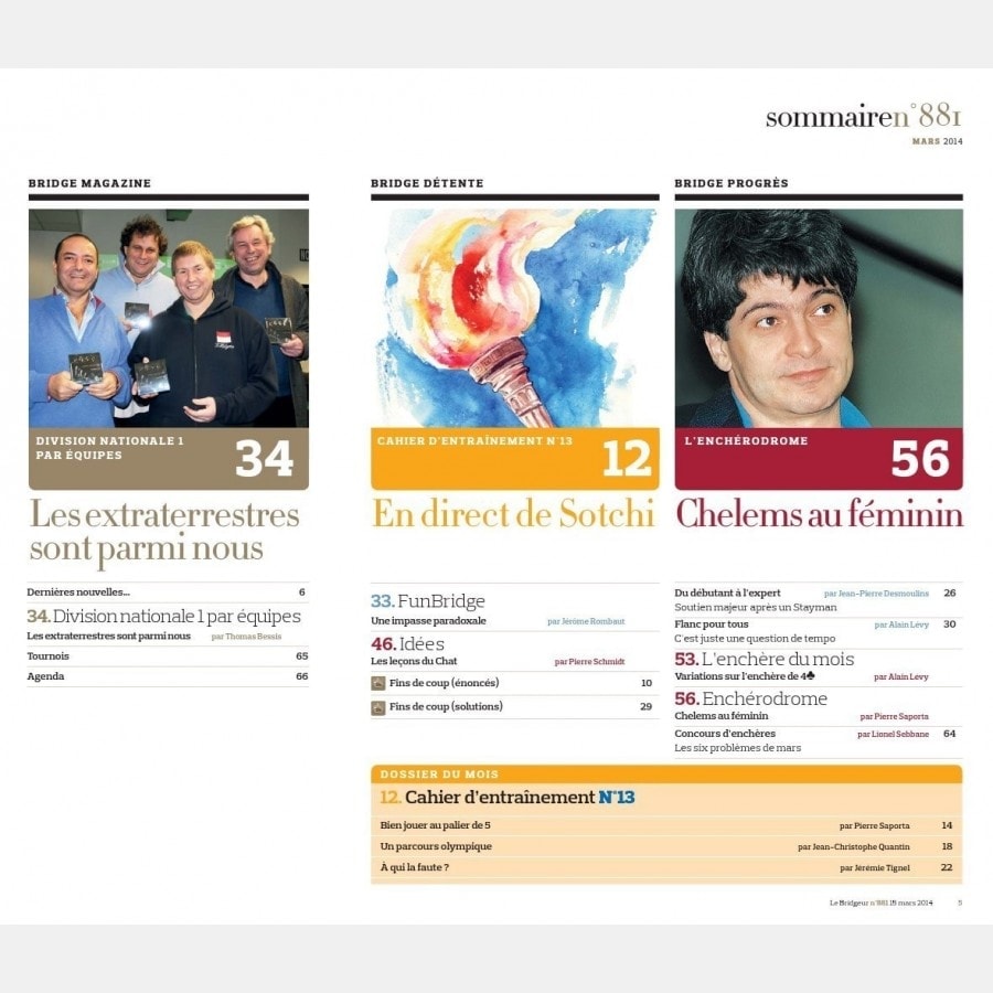 Le Bridgeur - Mars 2014 bri_journal881 Anciens numéros