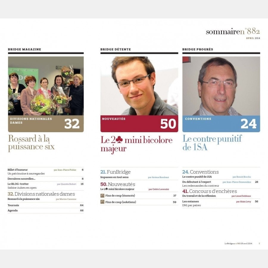 Le Bridgeur - Avril 2014 bri_journal882 Anciens numéros