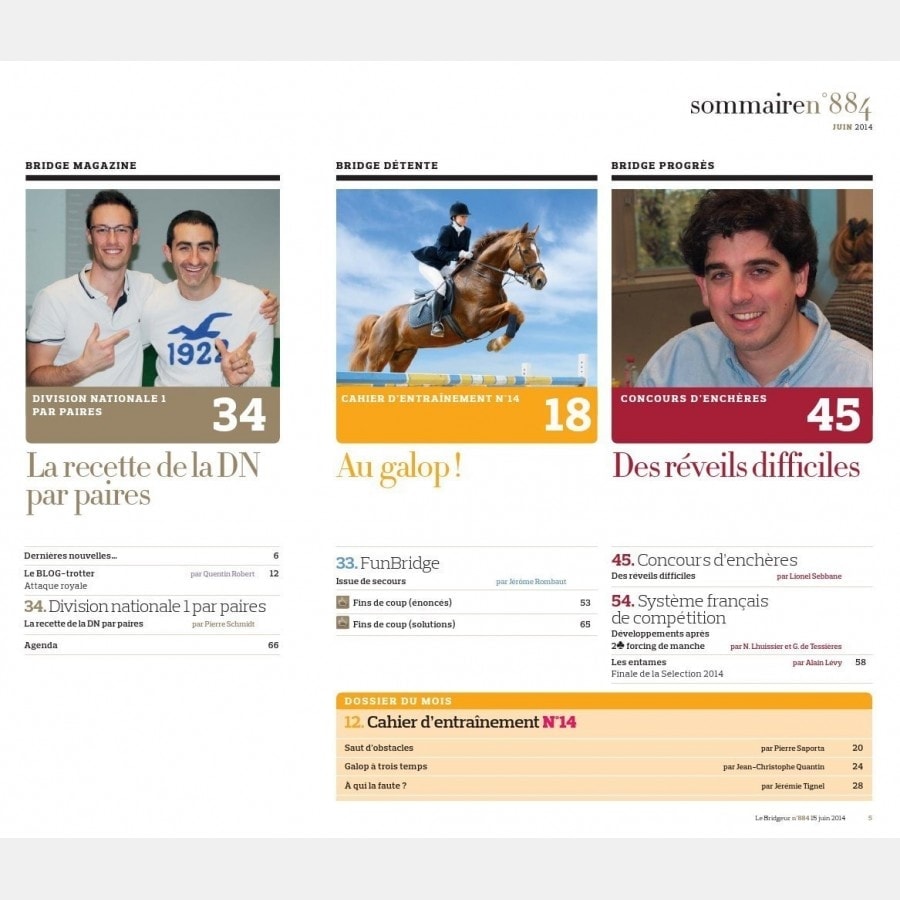 Le Bridgeur - Juin 2014 bri_journal884 Anciens numéros
