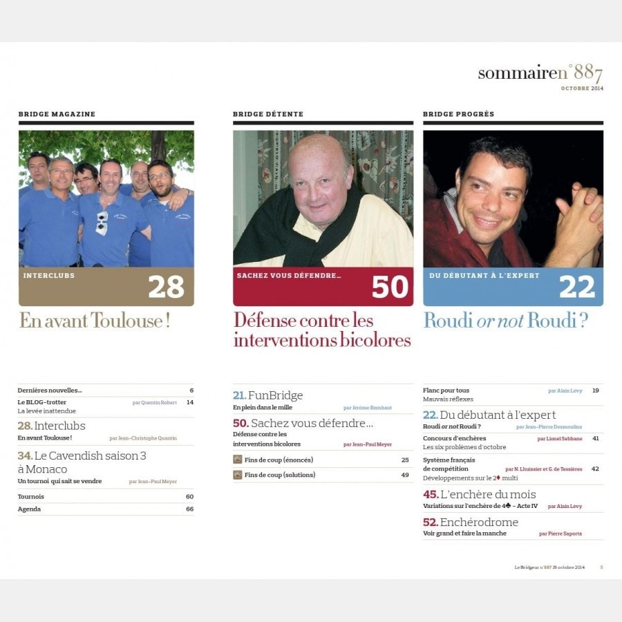 Le Bridgeur - Octobre 2014 bri_journal887 Anciens numéros