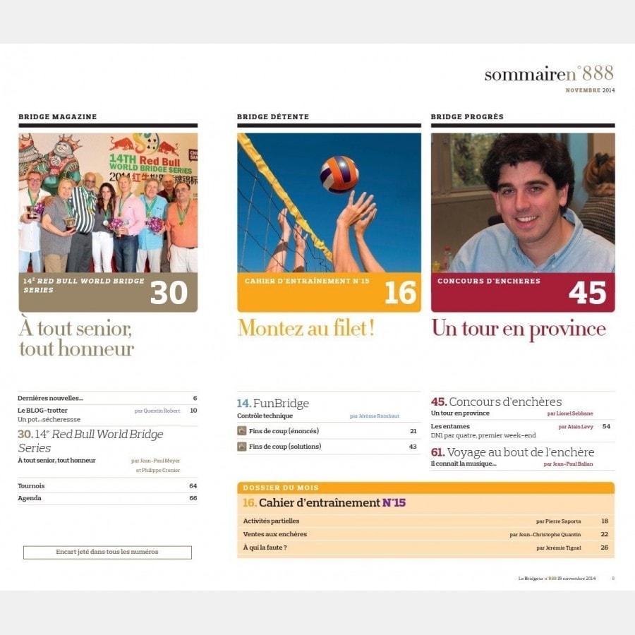 Le Bridgeur - Novembre 2014 bri_journal888 Anciens numéros