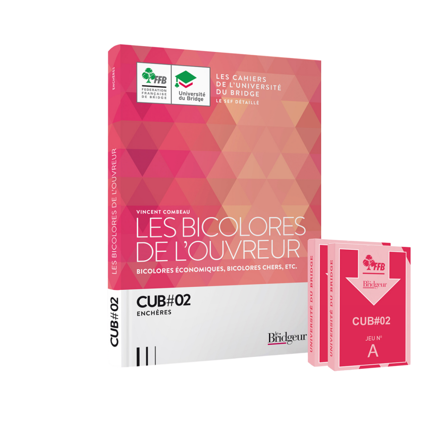 Pack CUB 2 : Les bicolores de l'ouvreur - Livre et cartes LIV10436 Cartes fléchées FFB Pack CUB 2 : Les bicolores de l'ouvreur - Livre et cartes LIV10436 Cartes fléchées FFB