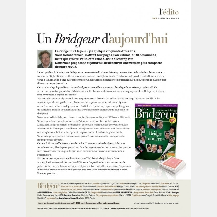 Le Bridgeur - Mars 2013 bri_journal870 Anciens numéros