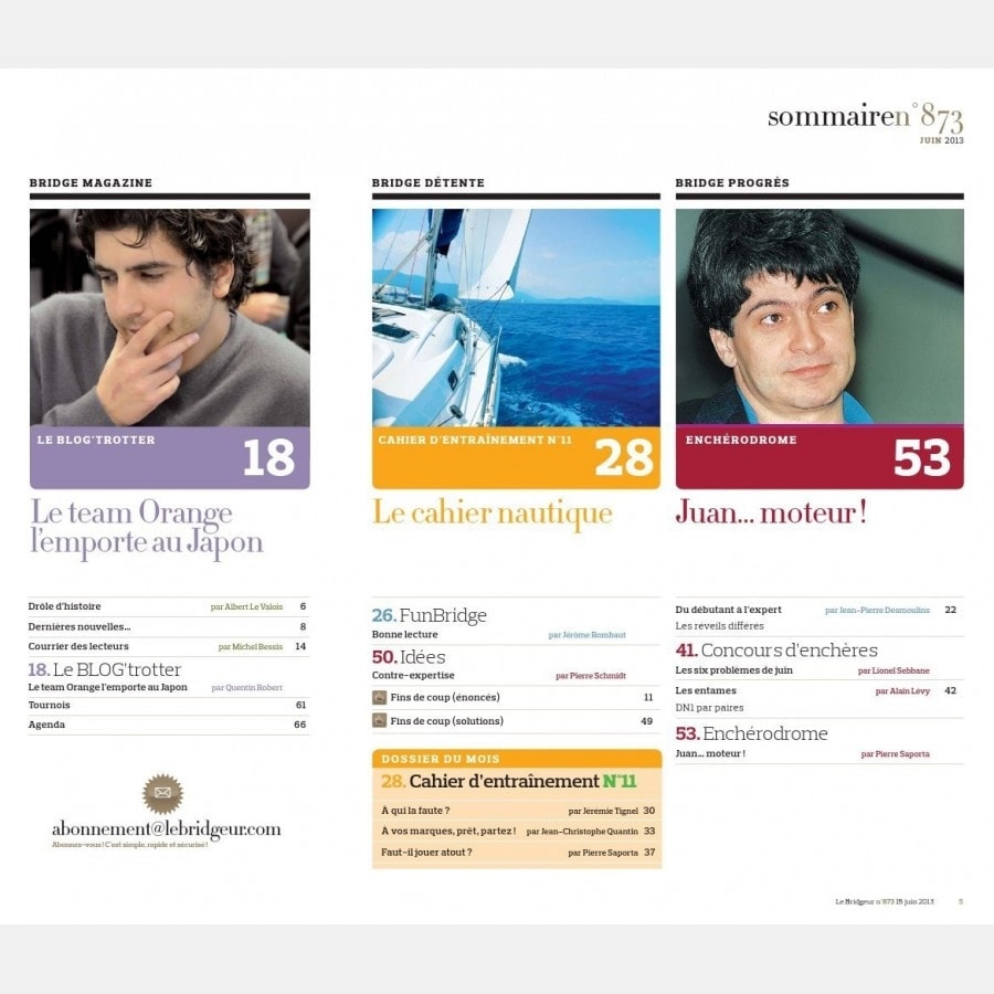 Le Bridgeur - Juin 2013 bri_journal873 Anciens numéros