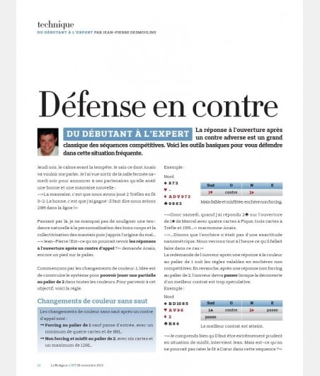Le Bridgeur - Décembre 2013 bri_journal878 Anciens numéros