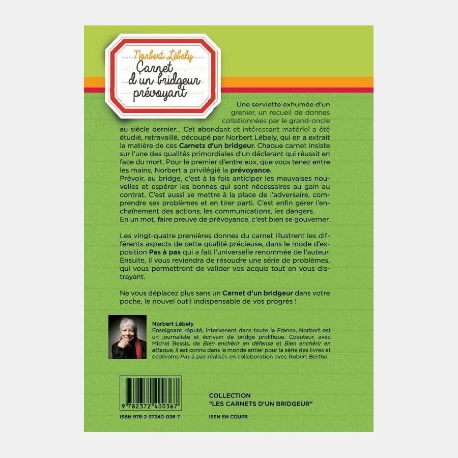 Carnet d'un bridgeur prévoyant LIV1200 Librairie