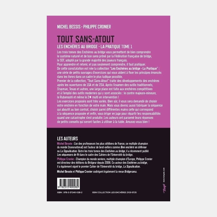 Les Enchères au bridge La pratique Tome 1 LIV10277 Librairie