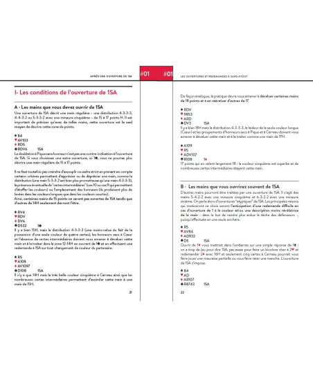 Cahier de l'Université du Bridge CUB 5 : Les Ouvertures et Redemandes à Sans-Atout LIV10001 Librairie