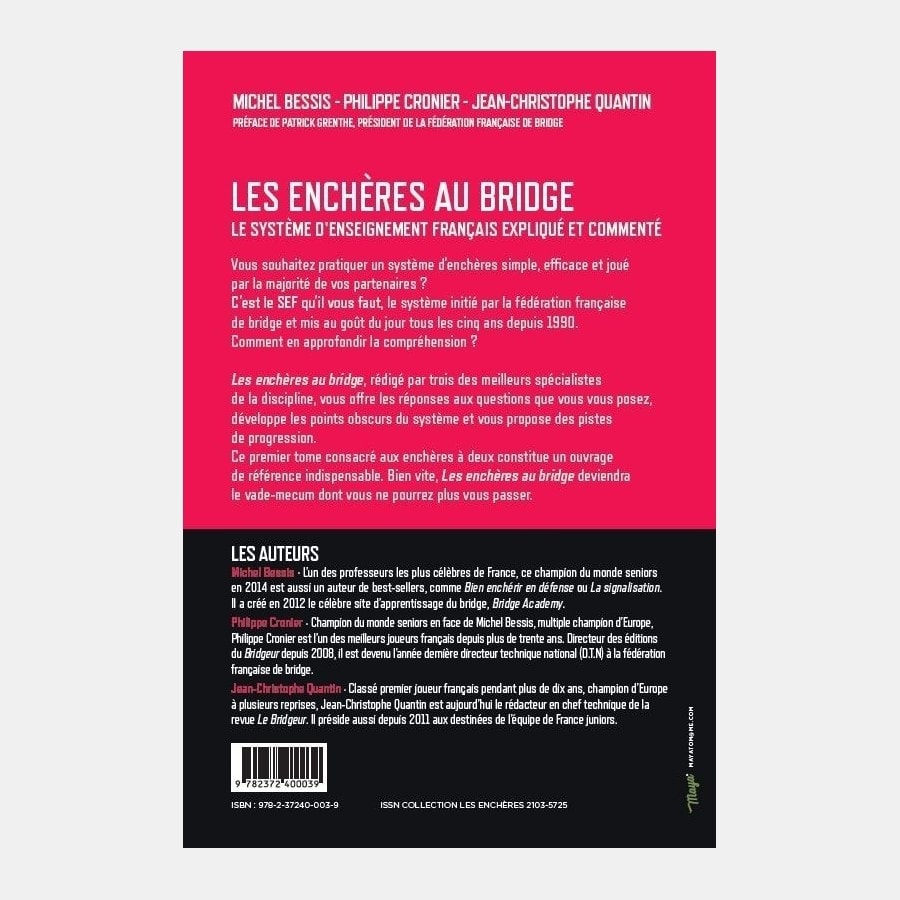 Les Enchères au Bridge : Tome 1 LIV10273 Librairie