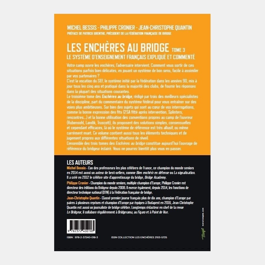 Les Enchères au Bridge : Tome 3 LIV10275 Librairie