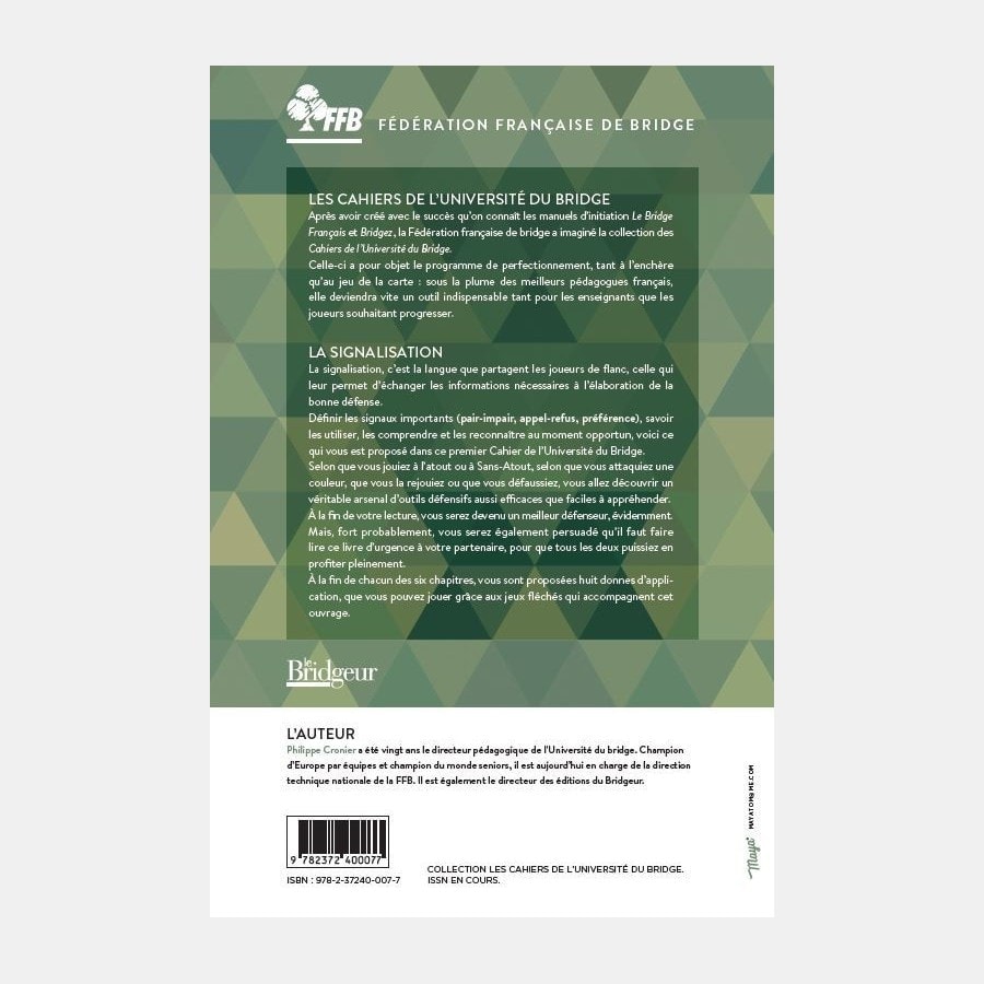 Cahier de l'Université du Bridge CUB 1 : La Signalisation LIV10492 Librairie