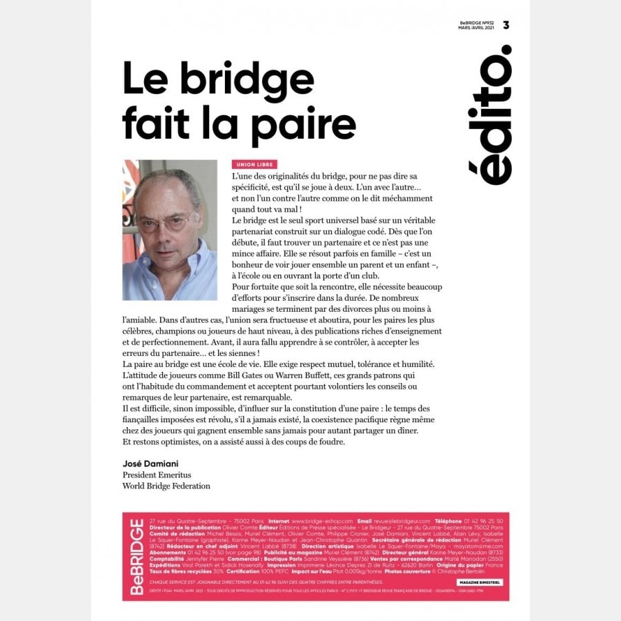BeBRIDGE - Mars 2021 bri_journal932 Anciennes revues BeBridge - format papier