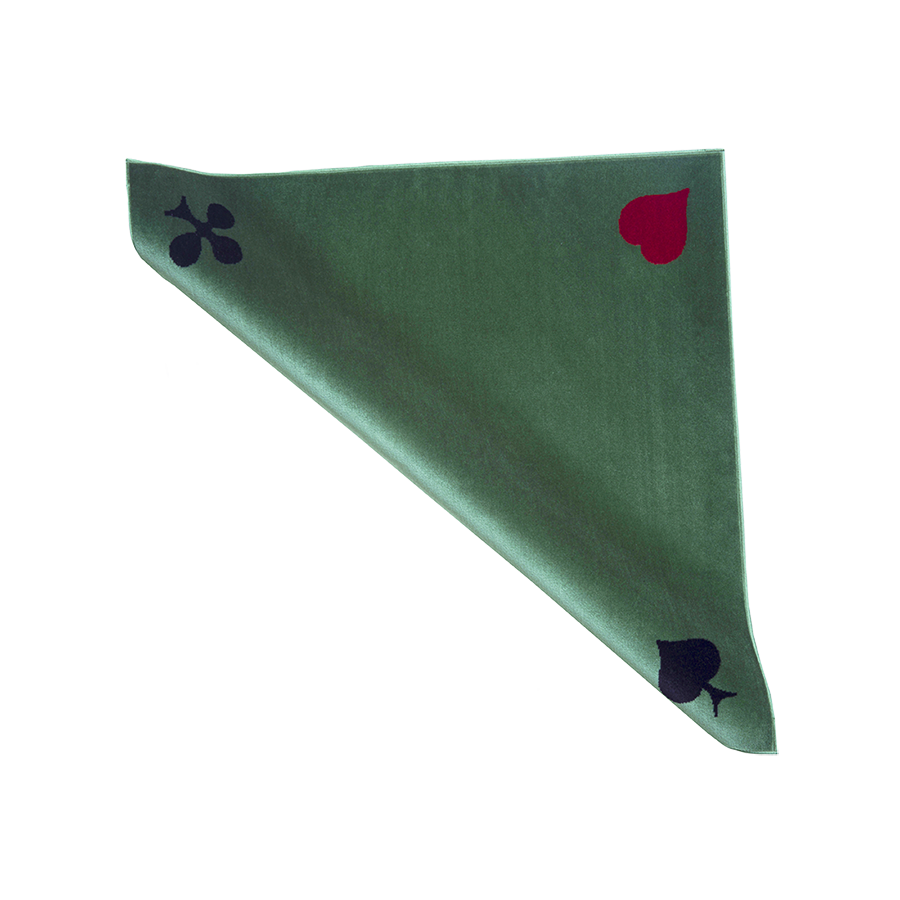 Tapis de bridge effet velours vert 77x77 cm TAP1001 La boutique