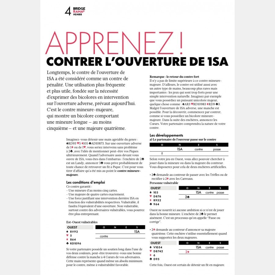 BRIDGERAMA+ Juillet 2022 numérique ou papier rama_num_pap488 Anciennes revues BRIDGERAMA+