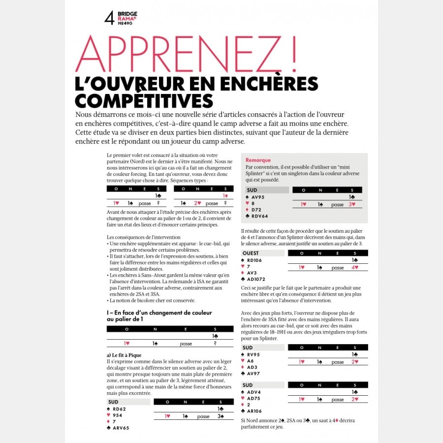 BRIDGERAMA+ Septembre 2022 numérique ou papier rama_num_pap490 Anciennes revues BRIDGERAMA+
