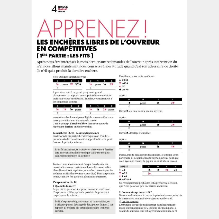 BRIDGERAMA+ Octobre 2022 numérique ou papier rama_num_pap491 Anciennes revues BRIDGERAMA+