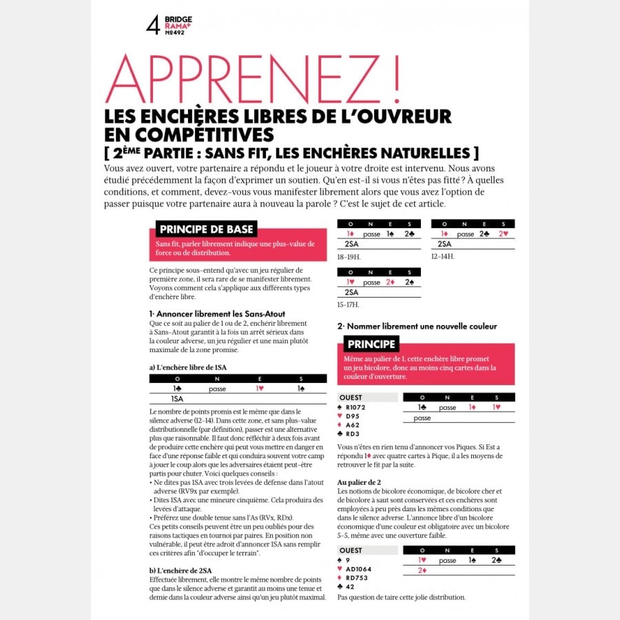 BRIDGERAMA+ Novembre 2022 numérique ou papier rama_num_pap492 Anciennes revues BRIDGERAMA+