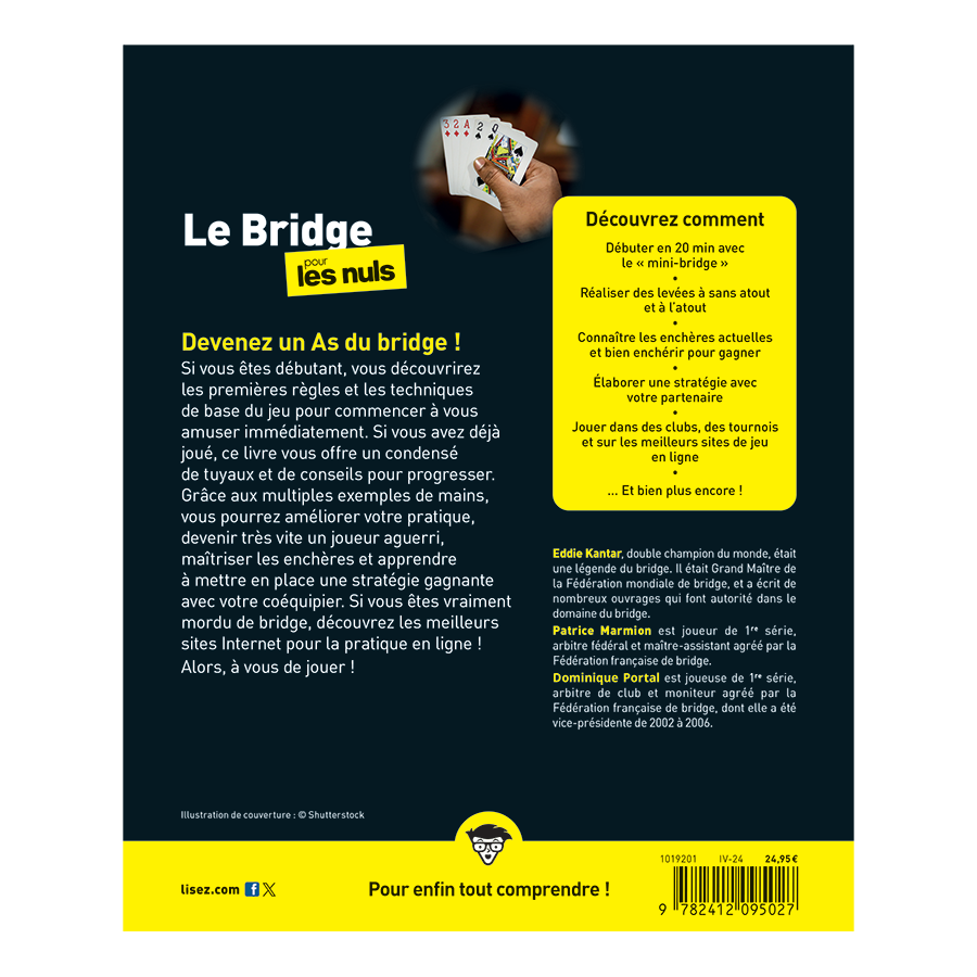 Le Bridge pour les nuls - nouvelle édition 2024 LIV2401 Livres de bridge
