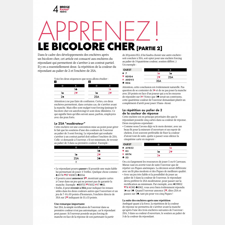 BRIDGERAMA+ Août 2024 numérique ou papier rama_num_pap513 Anciennes revues BRIDGERAMA+