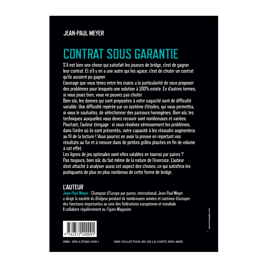 Contrat sous garantie LIV11598 Librairie
