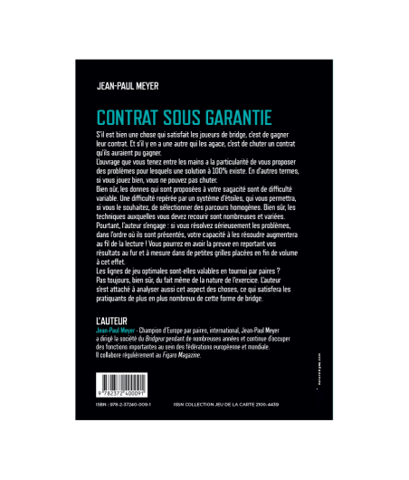 Warranty contract - Jean-Paul Meyer - Editions Le Bridgeur