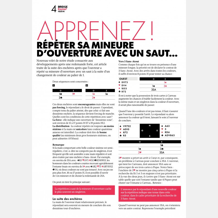 BRIDGERAMA+ Septembre 2024 numérique ou papier rama_num_pap514 Anciennes revues BRIDGERAMA+