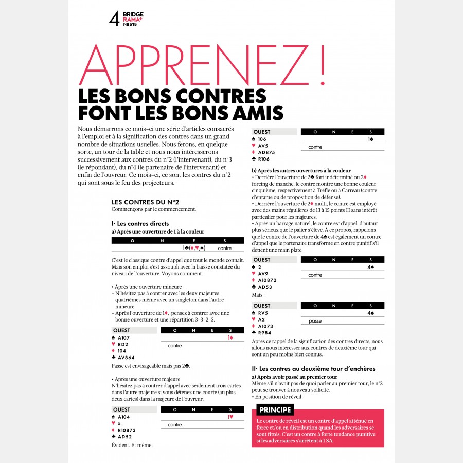 BRIDGERAMA+ Octobre 2024 numérique ou papier rama_num_pap515 Anciennes revues BRIDGERAMA+