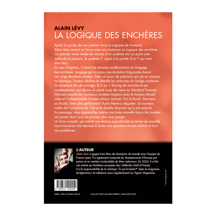 La Logique des Enchères - Alain Lévy LIV11512 Librairie